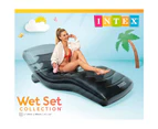 Intex Inflatable 191x99cm Pool Lounge Swimming Mat Water Raft Float Cool Grey