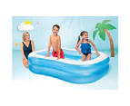 Intex Swim Center 2.03x1.52m Family Inflatable Above Ground Swimming Pool Blue