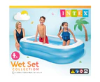 Intex Swim Center 2.03x1.52m Family Inflatable Above Ground Swimming Pool Blue