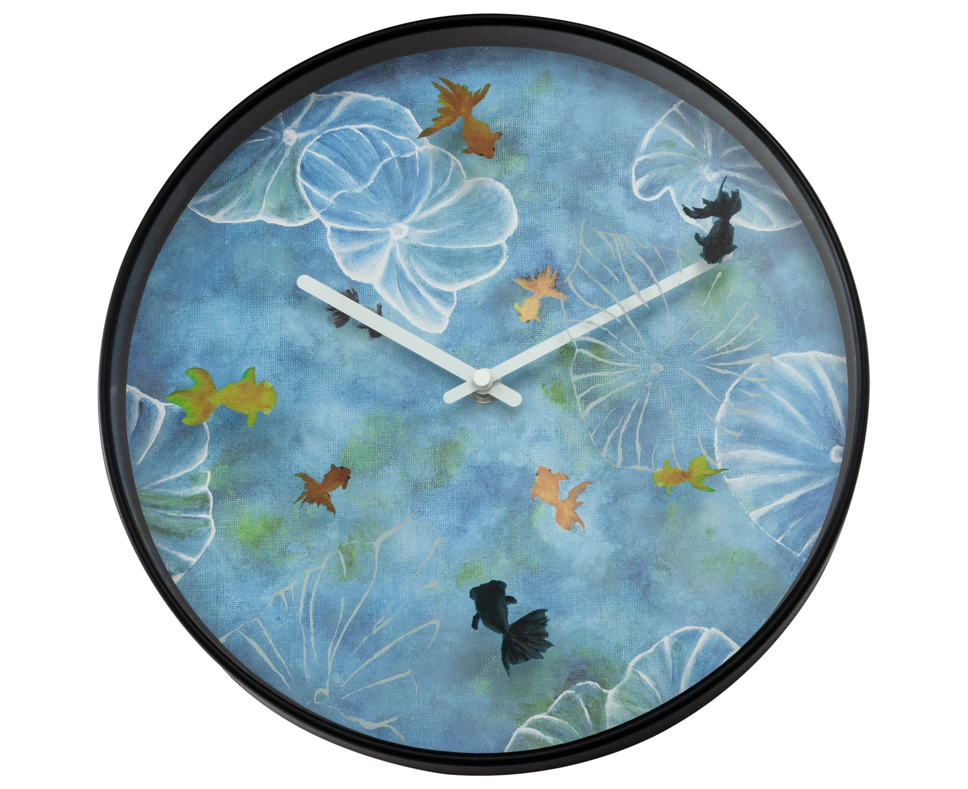 NeXtime Pond Plastic Analogue 30cm Hanging Wall Clock Decor Silent Sweep Blue