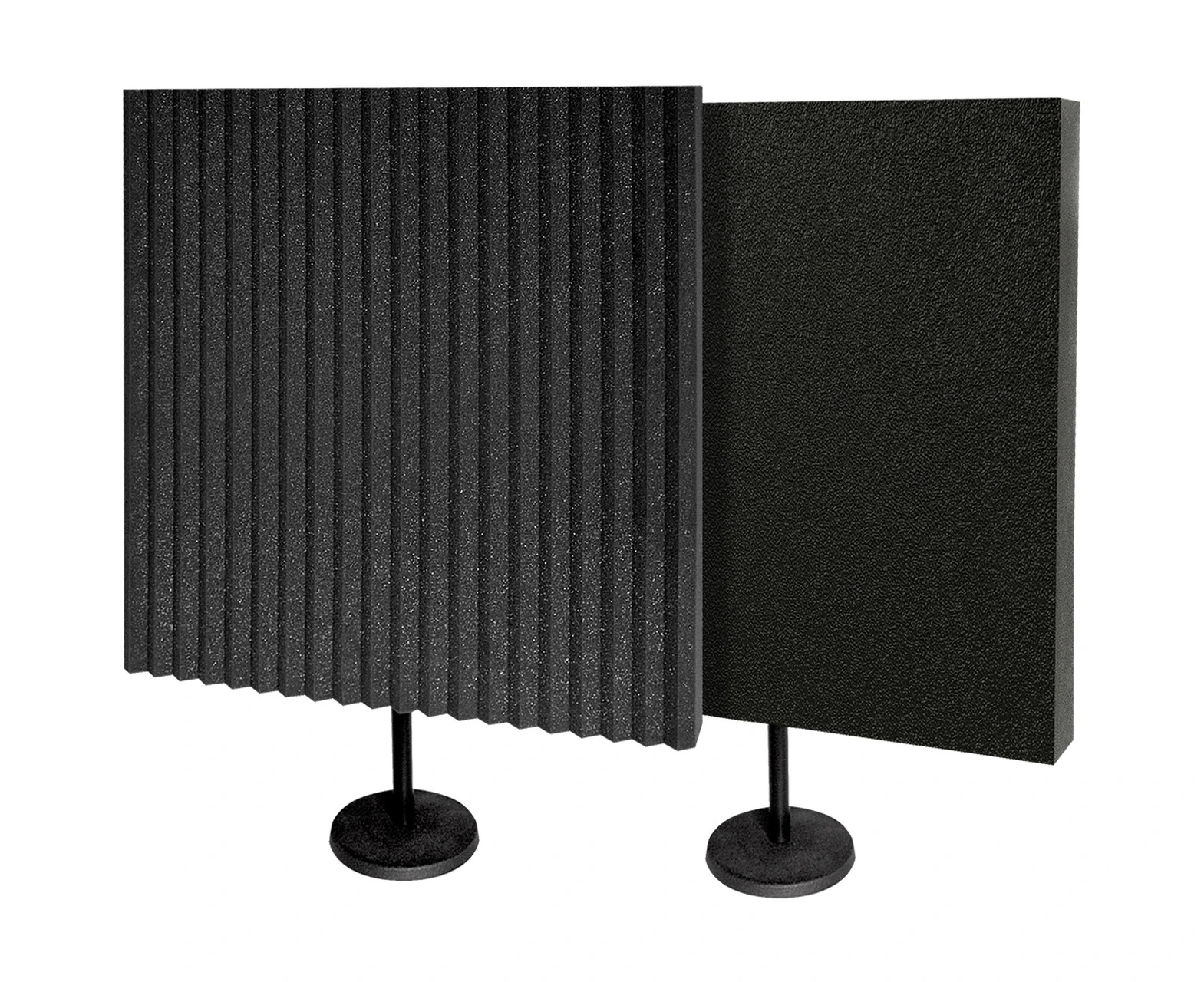 2x Auralex DeskMAX 2ft Portable Podcasting Panel Filter Shield w/ Stand Charcoal