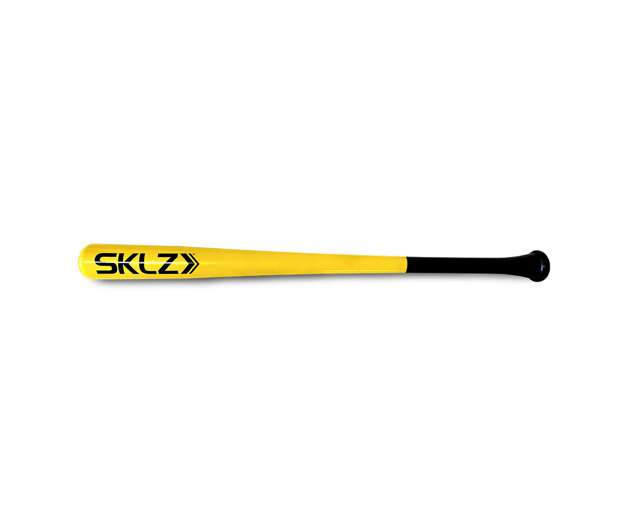 SKLZ 66cm Wood Youth Baseball/Softball Bat Outdoor Play Sports Yellow/Black