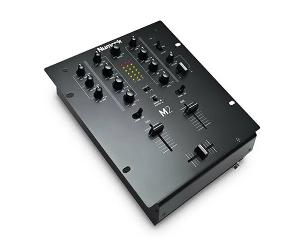 Numark M2 2-Channel DJ Scratch Mixer 28cm Tabletop Analogue Mixing Console Black