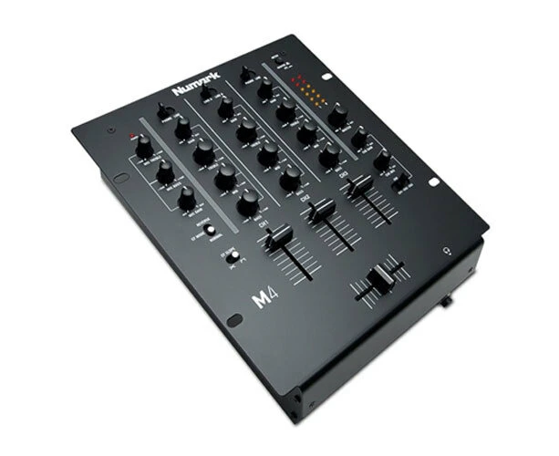 Numark M4 3-Channel DJ Scratch Mixer 28cm Tabletop Analogue Mixing Console Black