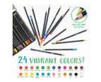 24pc Crayola Signature Blend & Shade Coloured Pencils w/Tin Art/Craft Stationery