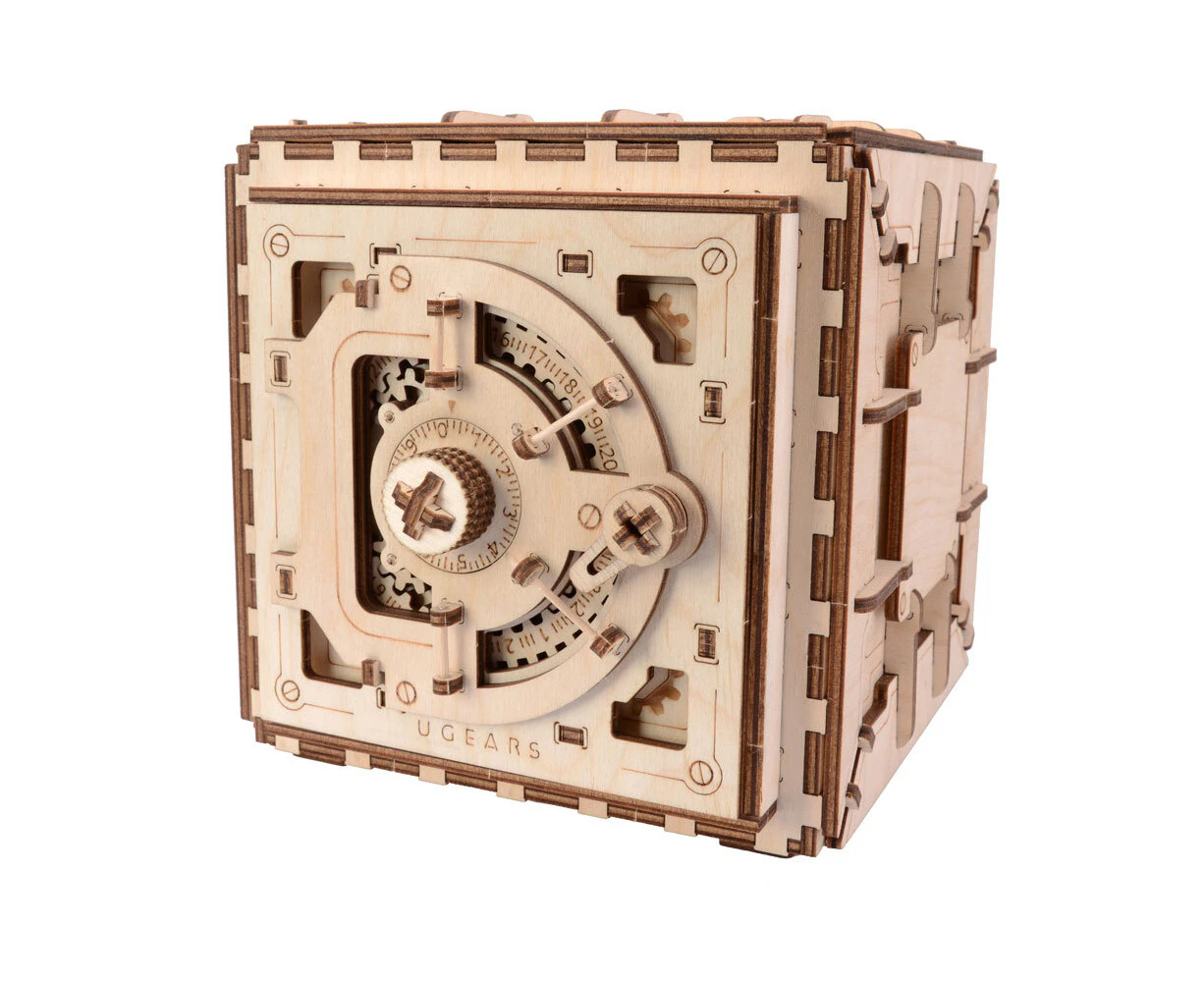 179pc UGears Safe Mechanical Lock DIY Kit Wooden 3D Puzzle/Model Gift Set 14+