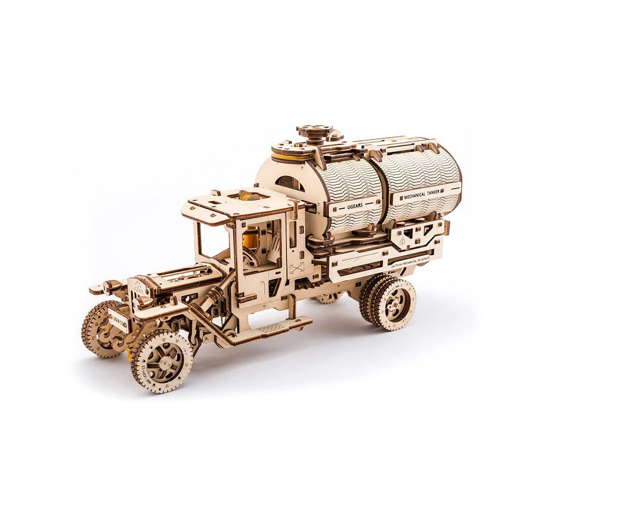 594pc UGears Truck w/ Tanker Mechanical DIY Kit Wooden 3D Puzzle/Model Set 14+