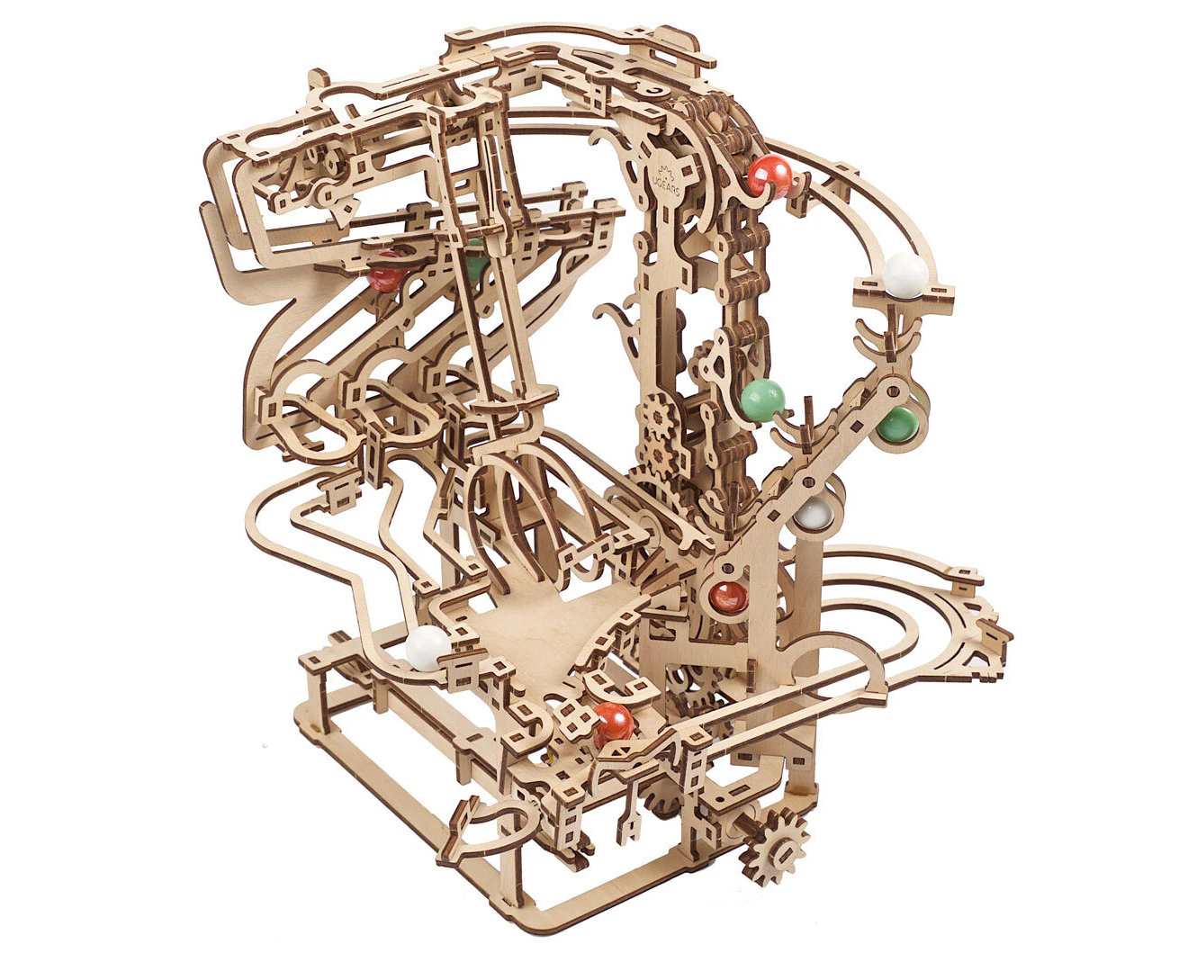 400pc Ugears Marble Run Chain Hoist Mechanical Wooden 3D Puzzle/Model Set 14+