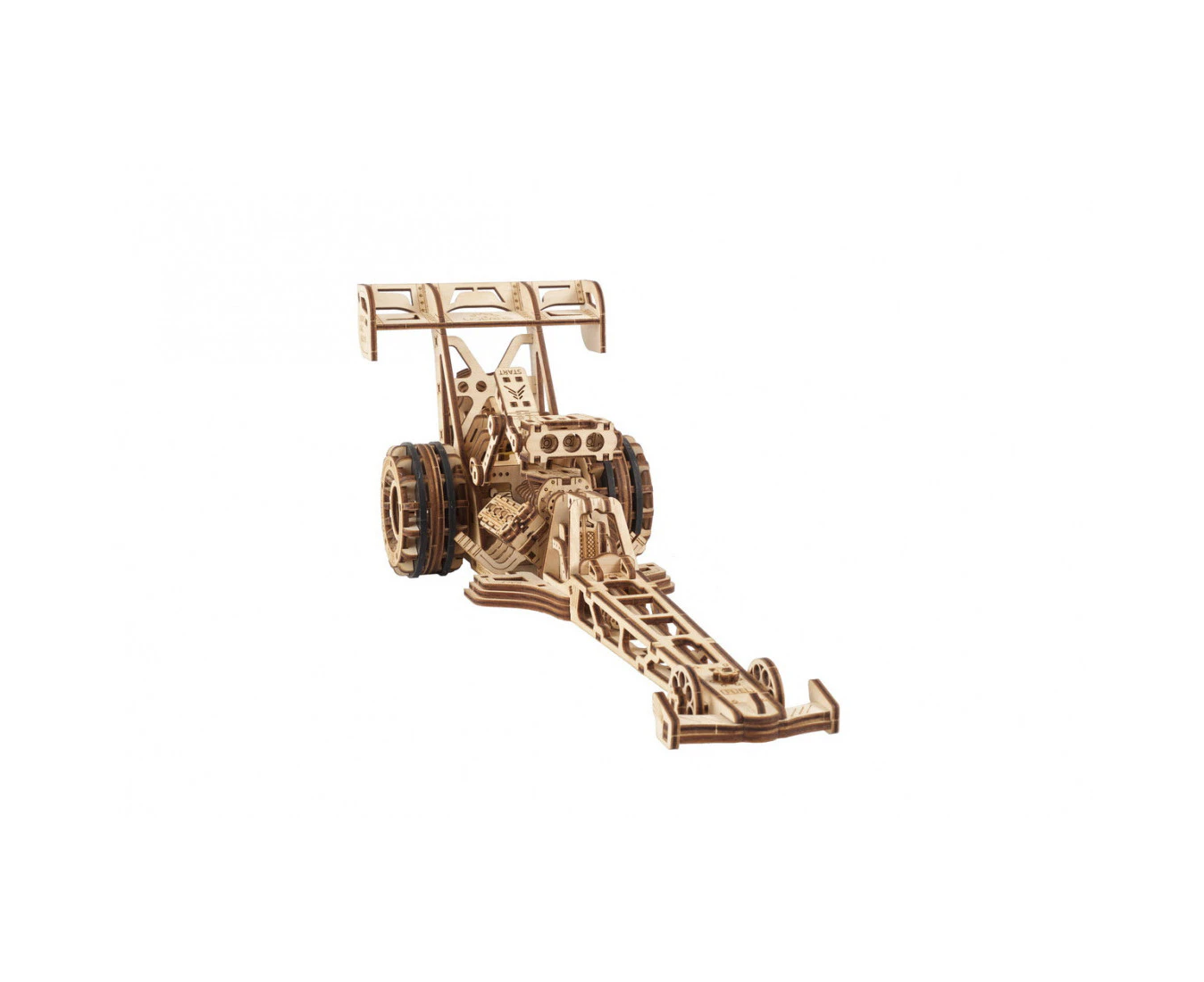 321pc Ugears Top Fuel Dragster Mechanical DIY Kit Wooden 3D Puzzle/Model Set 14+