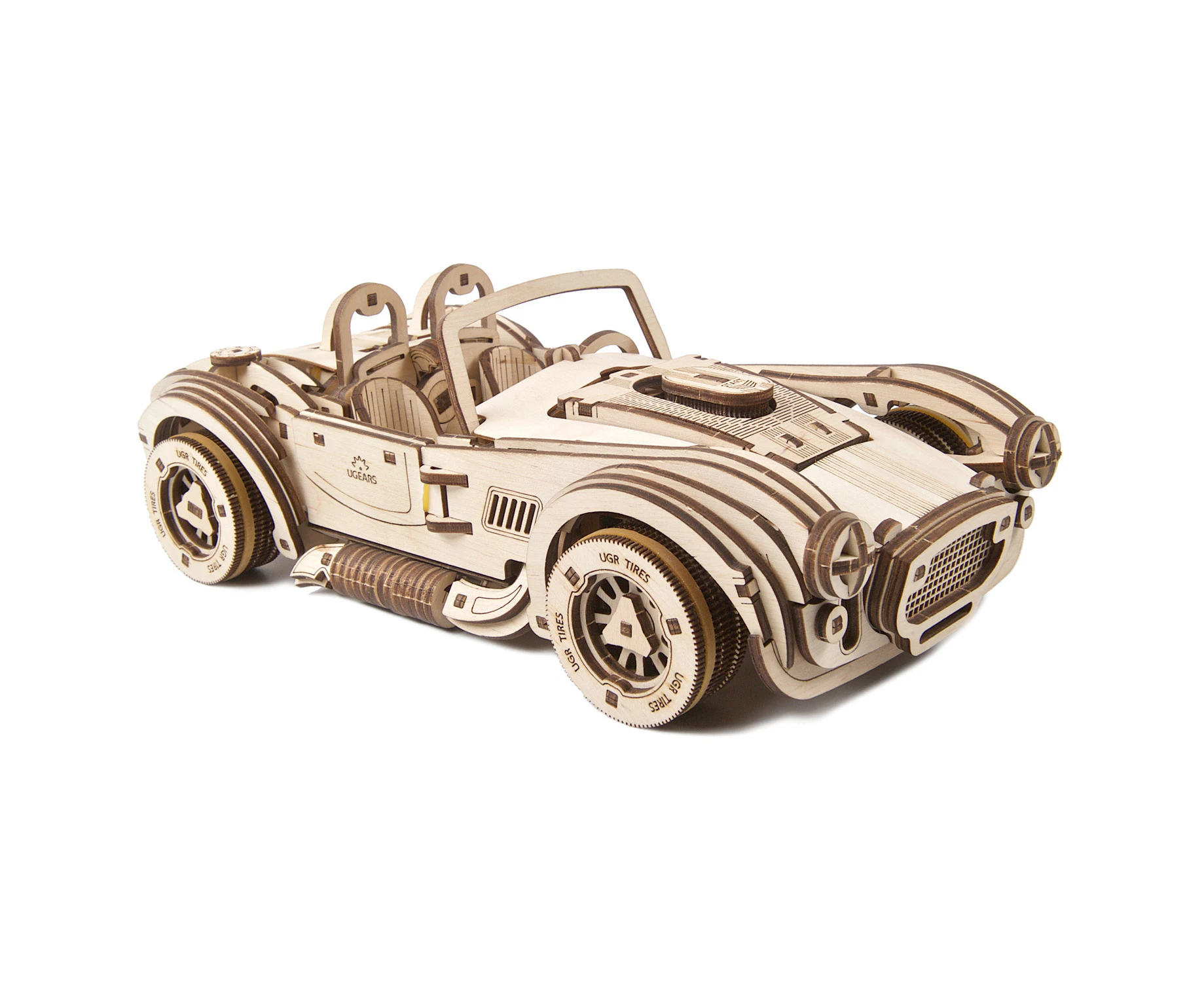 370pc Ugears Drift Cobra Racing Car Mechanical Wooden 3D Puzzle/Model Set 14+