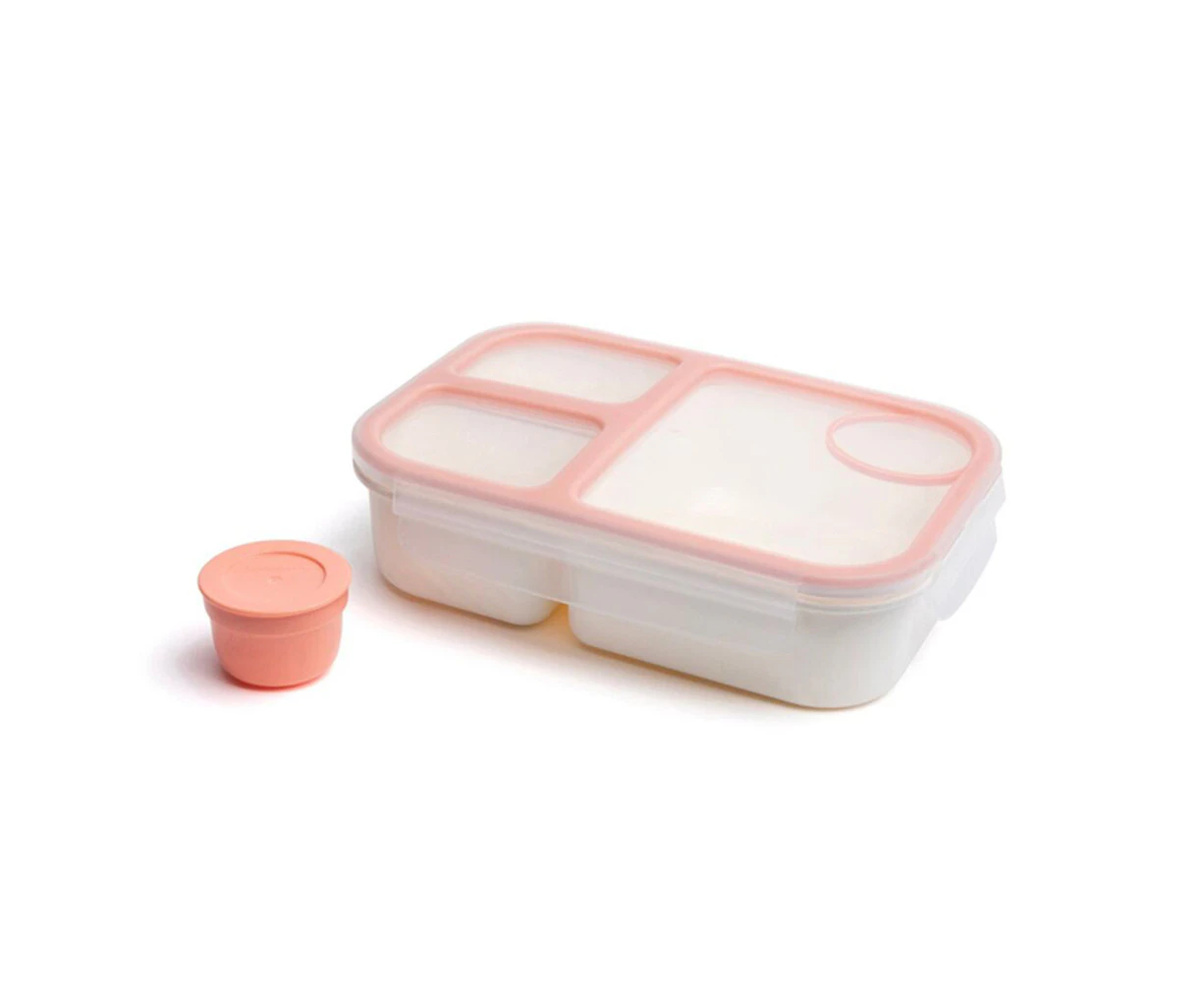 Locknlock 980ml To-Go 3-Compratment Airtight Bento Box Lunchbox Storage Pink