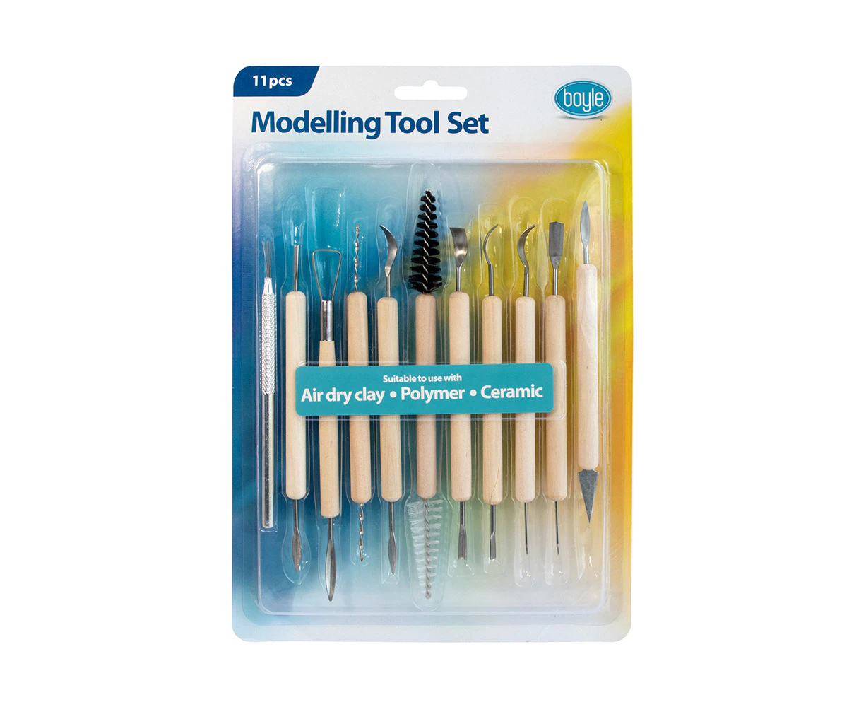 11pc Boyle 28.4cm Modelling Tool Set Clay/Ceramic Sculpting/Carving Materials 6+