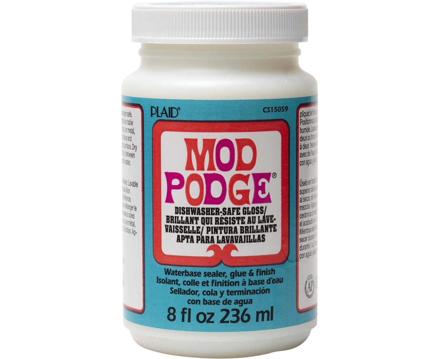 Plaid Mod Podge All-in-One 236ml Sealer Glue Finish Dishwasher Safe Clear