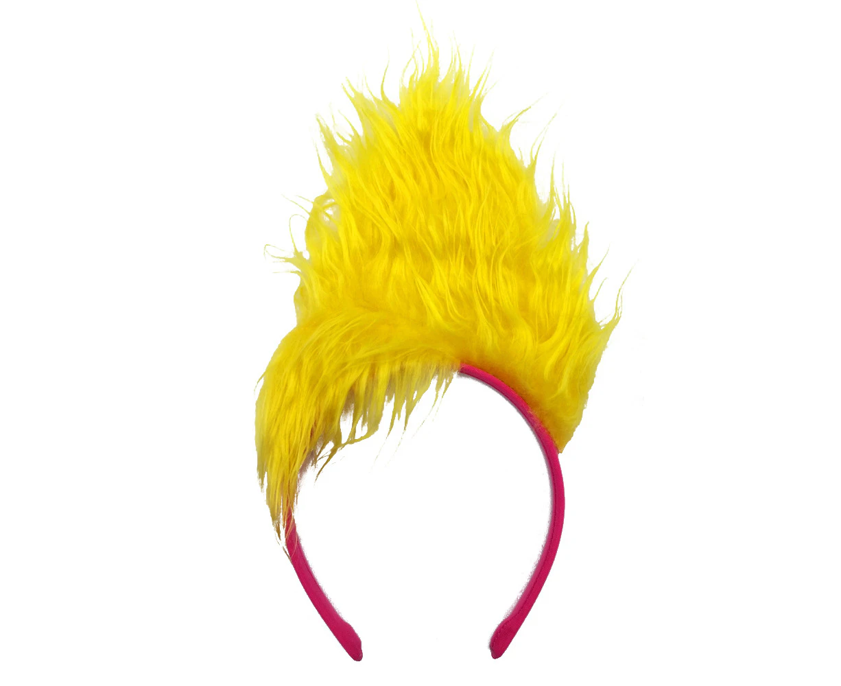 Viva Trolls 3 Headband w/ Attached Hair Kids/Children Headwear Costume 3+ Yellow