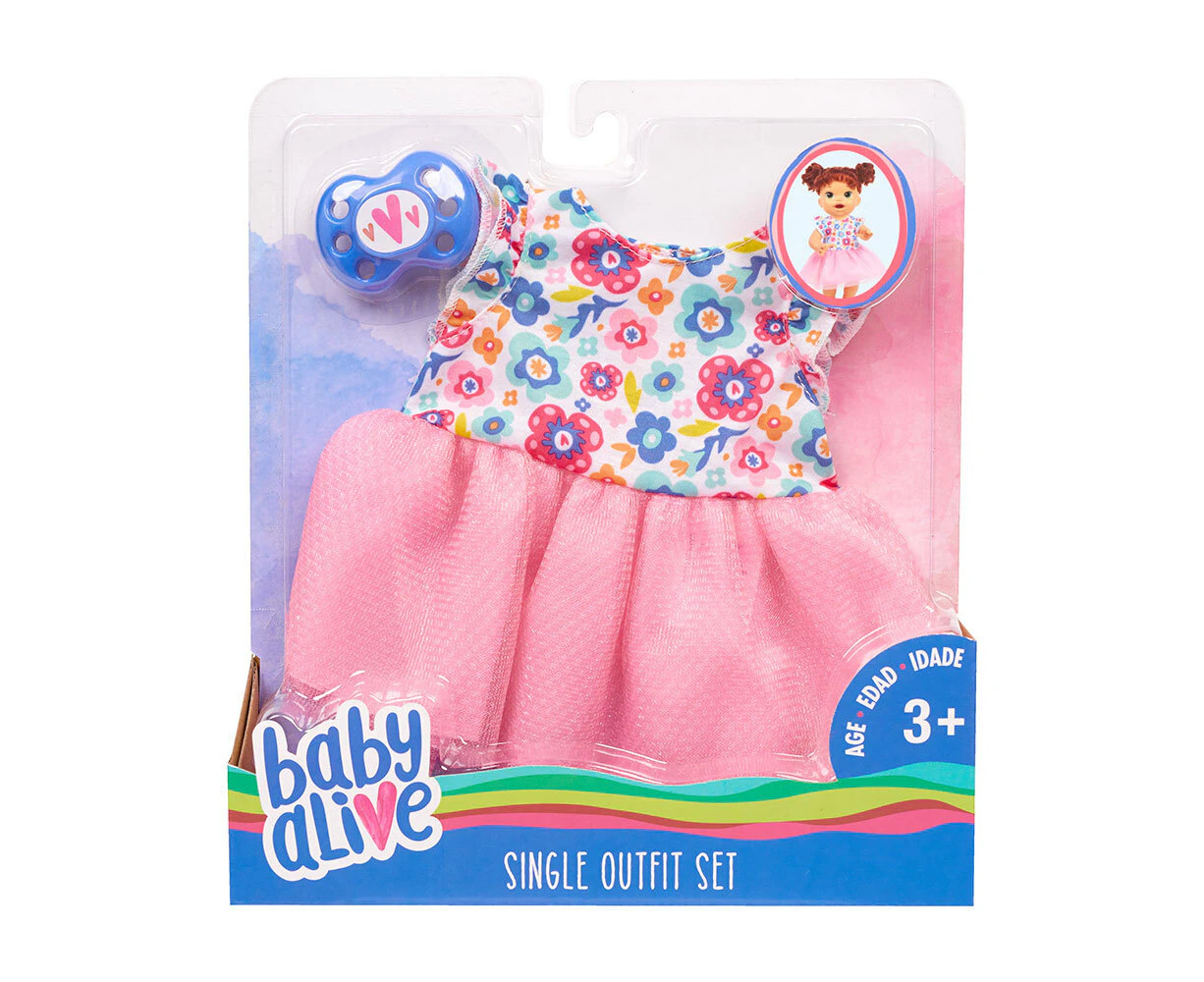 Baby Alive Single Outfit Pink Set Dress/Skirt/Pacifier Kids Toy 3y+  For Dolls