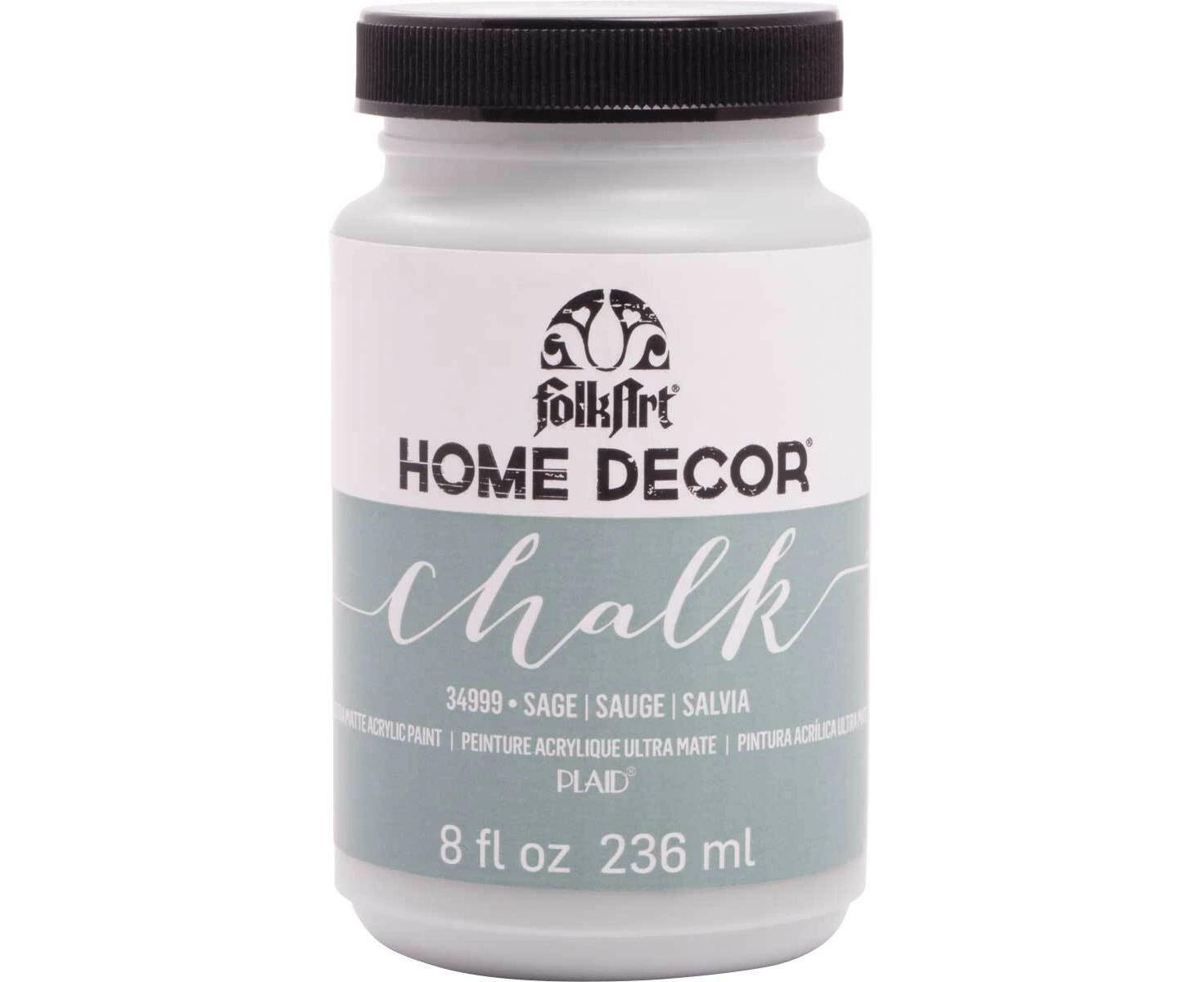 Plaid FolkArt Premium 236ml Home Decor Chalk Acrylic Paint Ultra Matte Sage