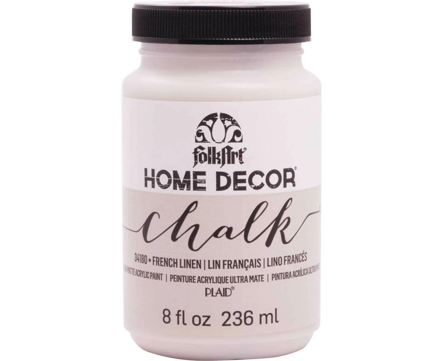 Plaid FolkArt Premium 236ml Home Decor Chalk Acrylic Paint Matte French Linen