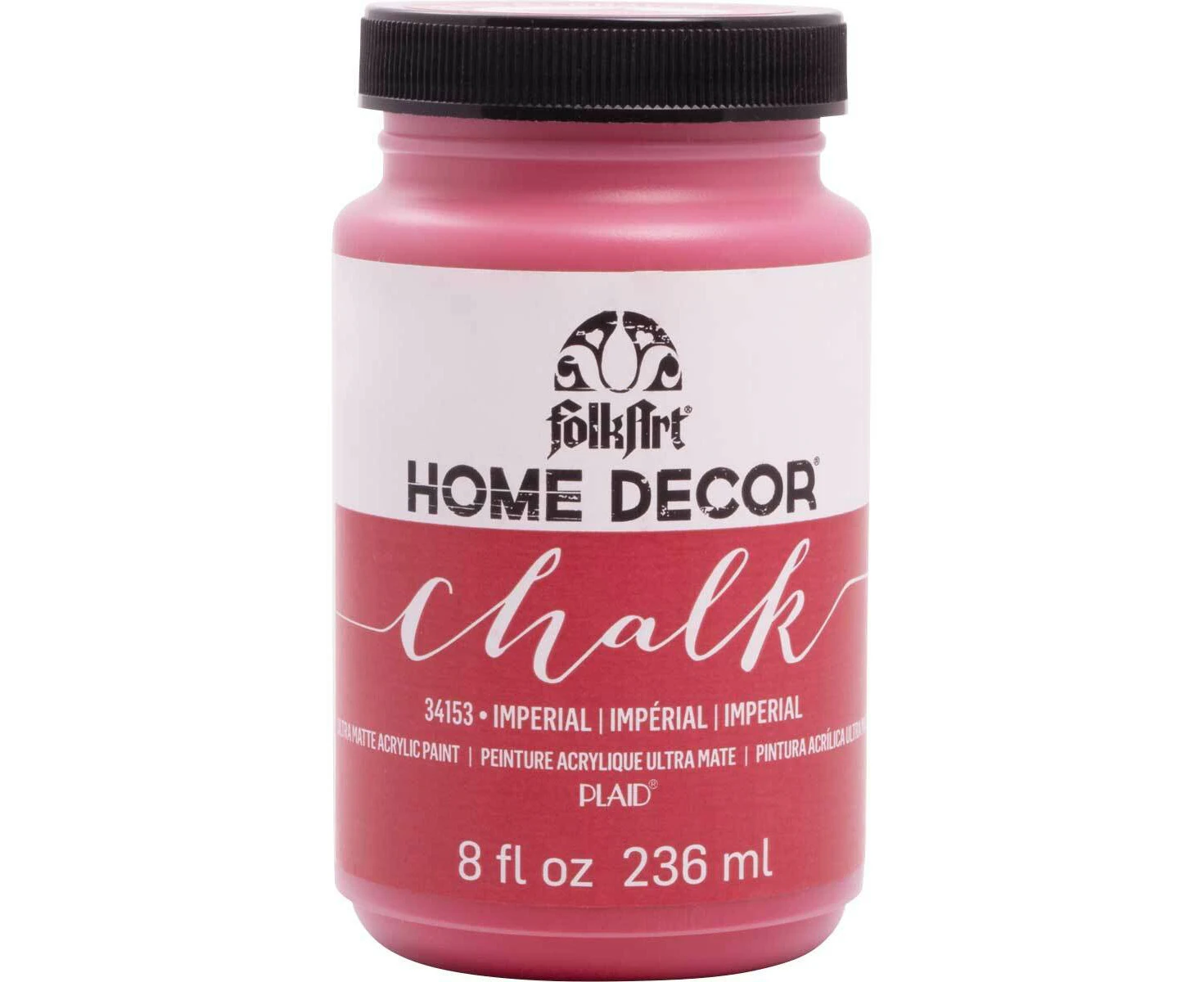 Plaid FolkArt Premium 236ml Home Decor Chalk Acrylic Paint Ultra Matte Imperial