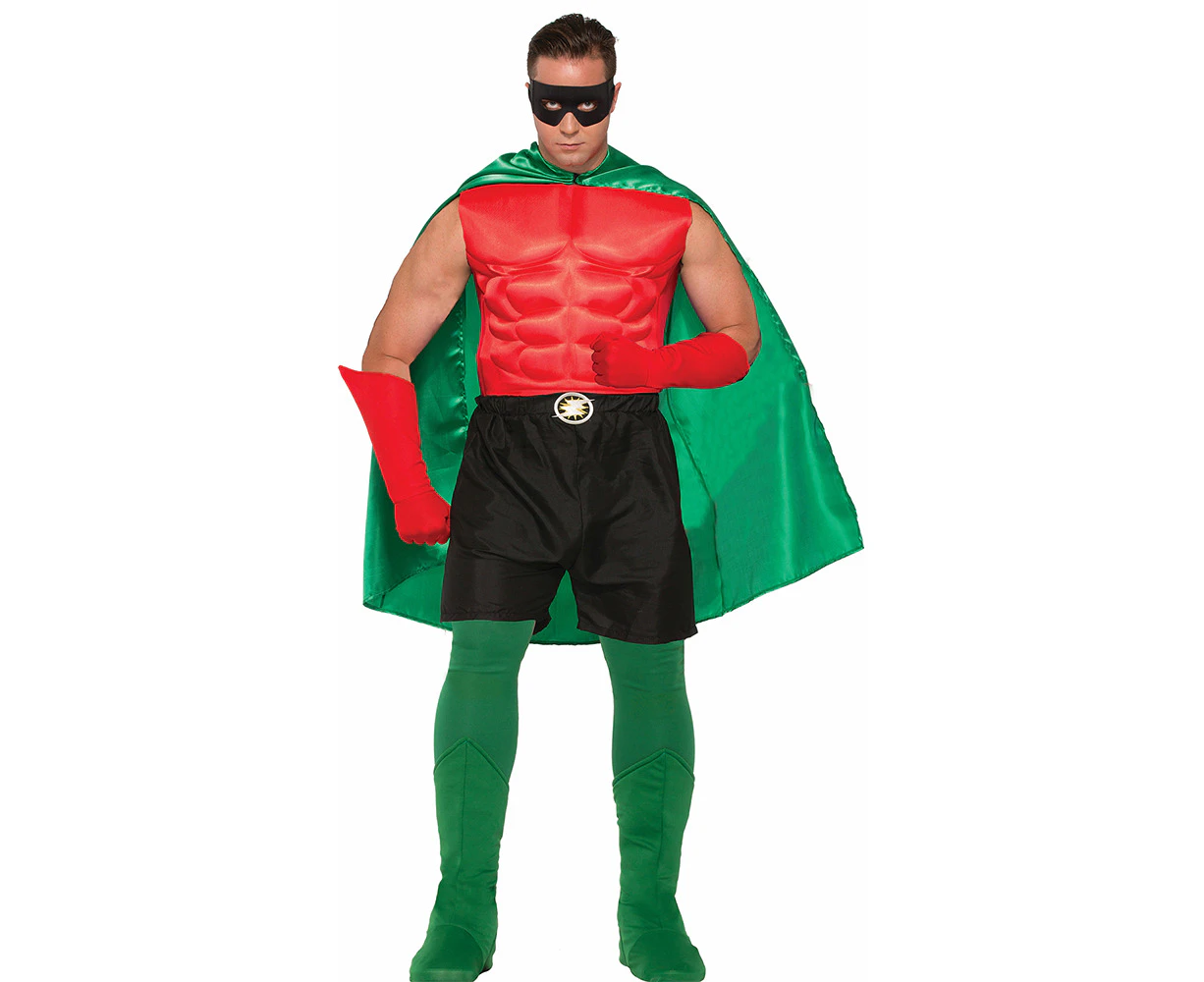 Forum Novelties Satin Super Hero Cape Halloween Party Costume Unisex Adult Green