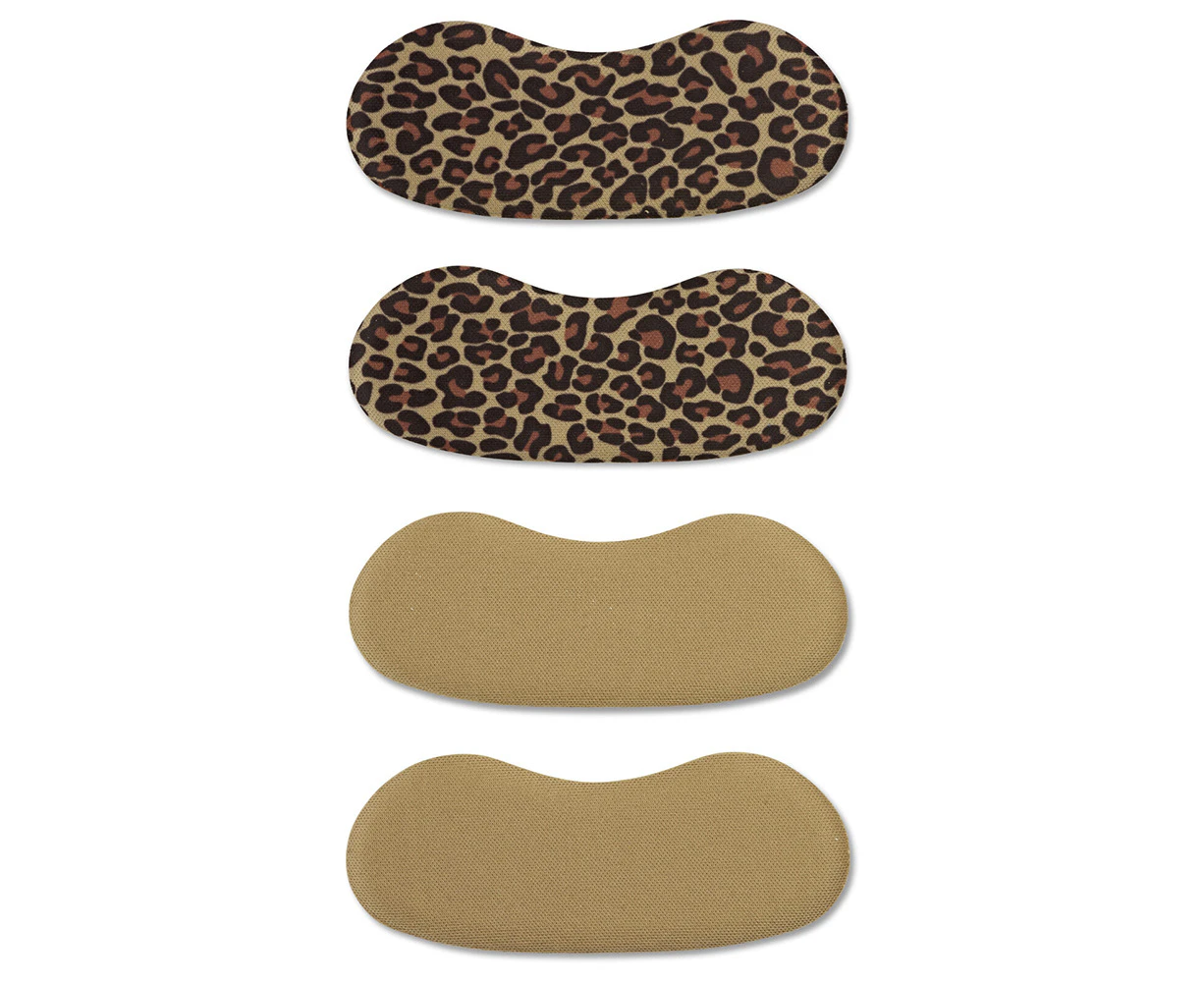 2 Pairs Apara Fashion Shoes Heel Appeal Liner Cushion Support Leopard/Neutral