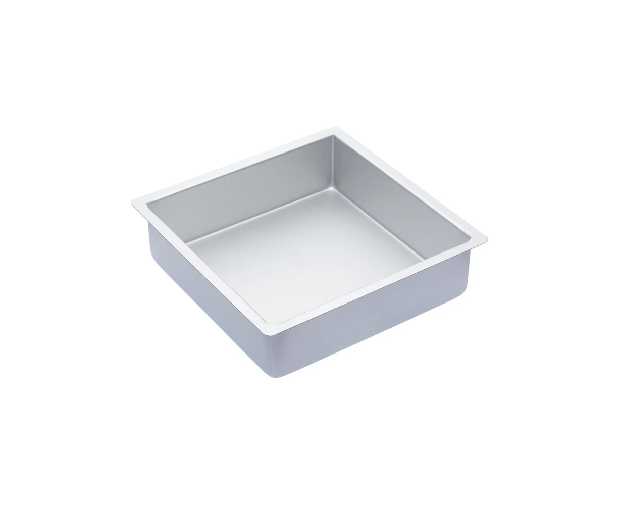 Mastercraft Anodised 25cm Square Deep Cake Pan Non-Stick Baking Tray Silver