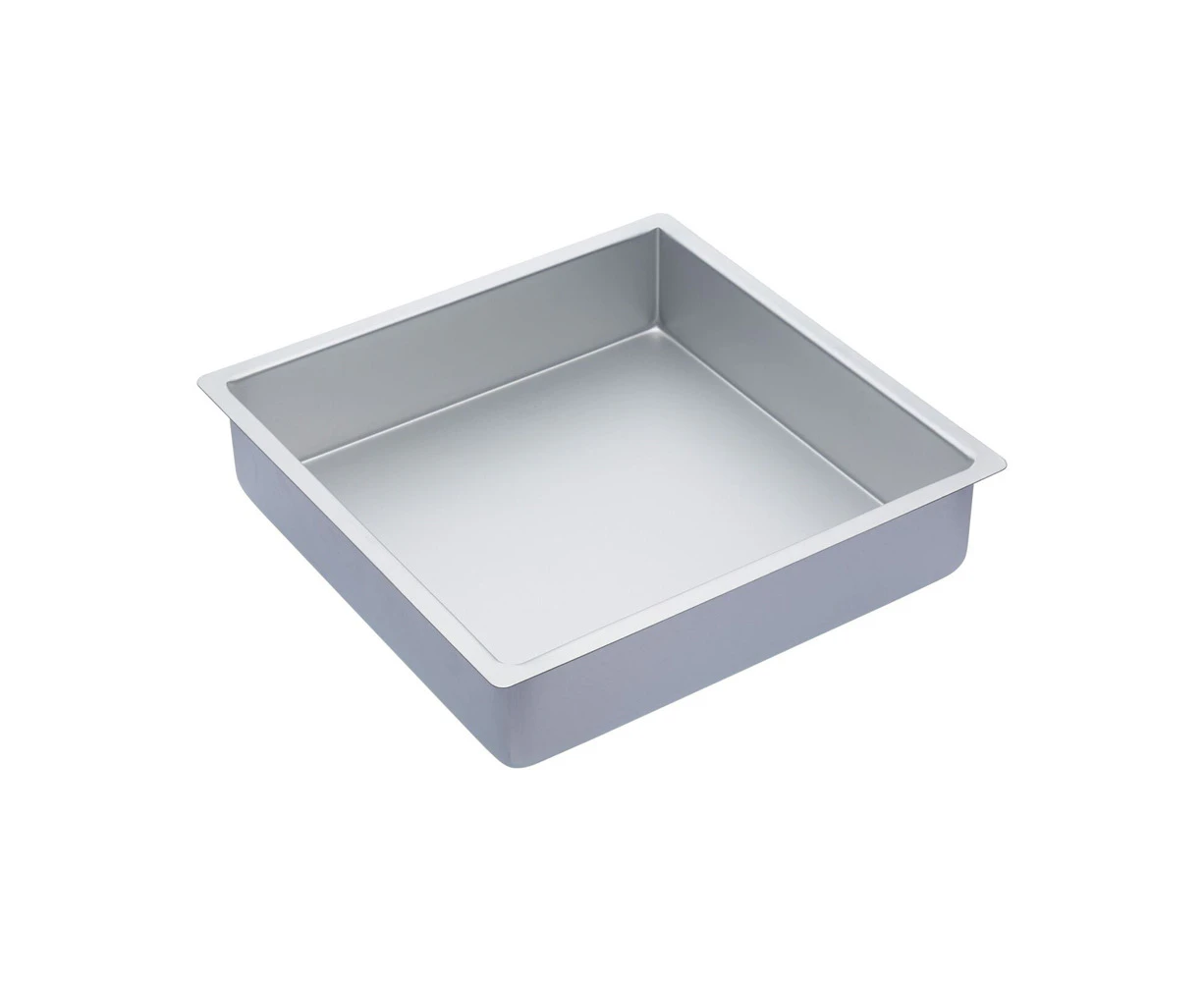 Mastercraft Anodised 30.5cm Square Deep Cake Pan Non-Stick Baking Tray Silver