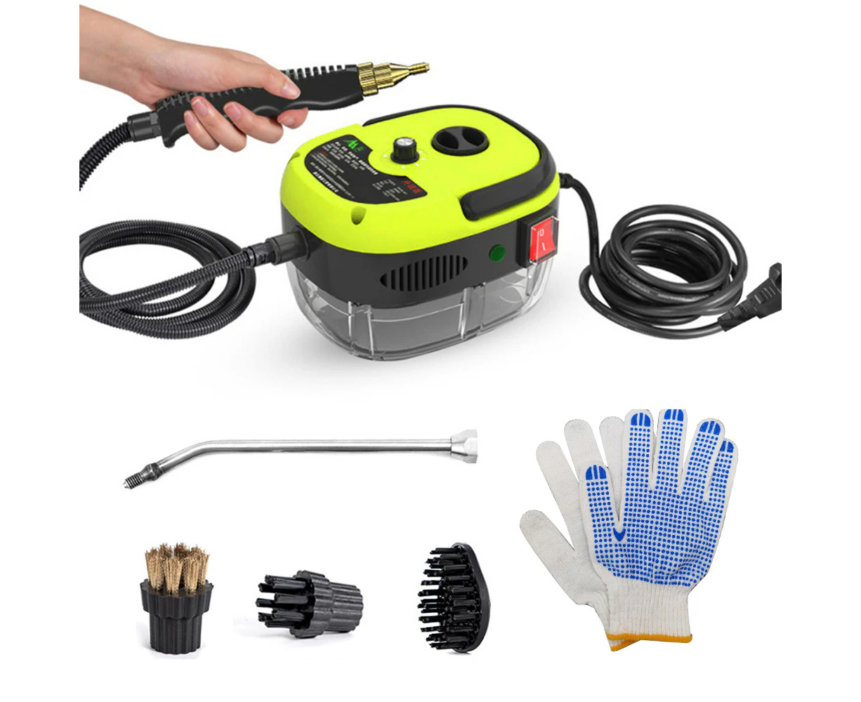 2500W Portable Handheld Steam Cleaner High Temperature Pressurized Steam Cleaning Machine with Brush Heads and Gloves for Kitchen Furniture Bathroom Car