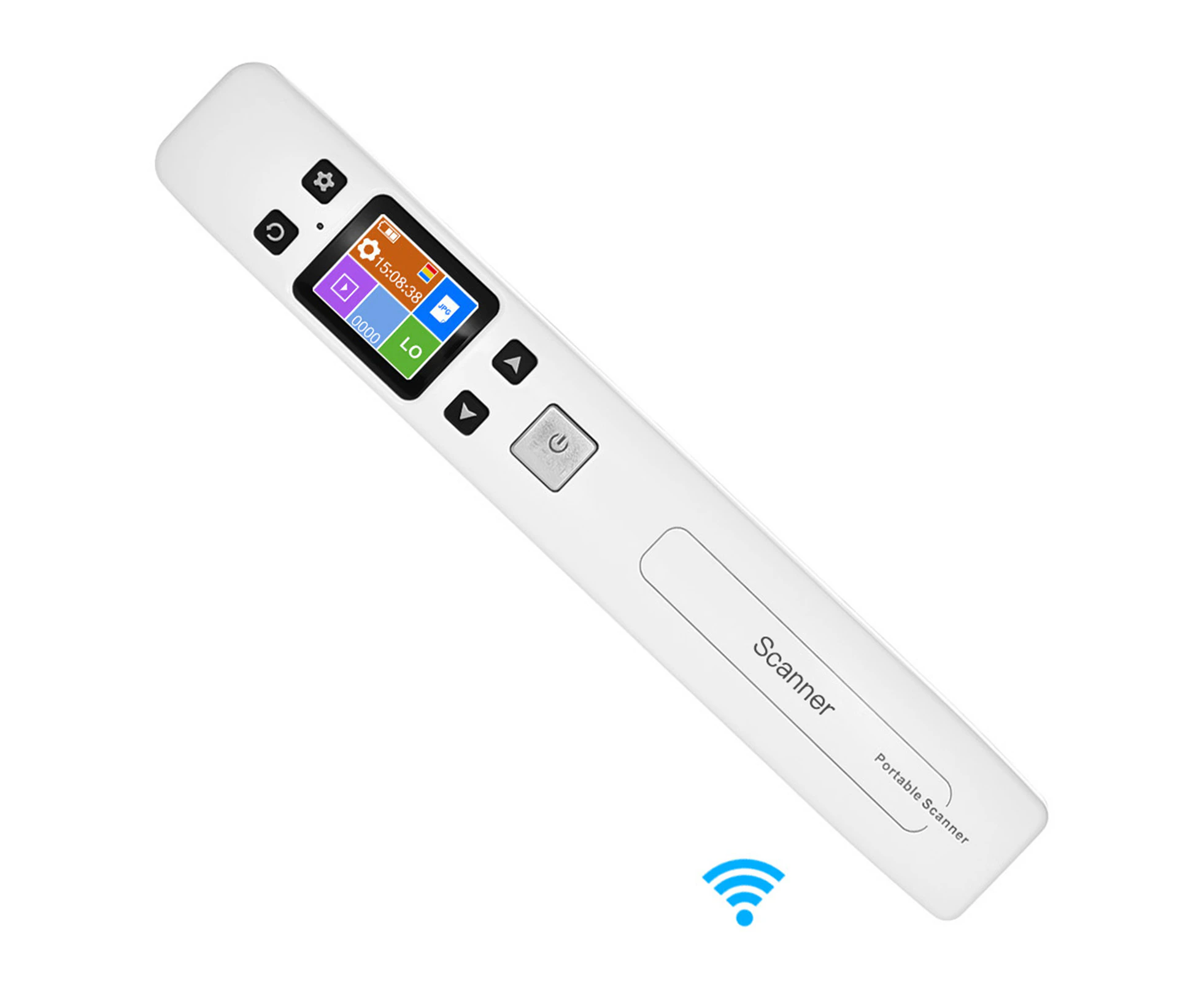 Wifi 1050DPI High Speed Portable Wand Document & Images Scanner A4 Size JPG/PDF Formate LCD Display for Business Reciepts Books