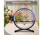 Water Feature Indoor with Light Controller LED Ring Lights Tabletop Ornament 3/9/12H Timer RGB Full Spectrum Hydroponics Waterscape Decorative Lights for L