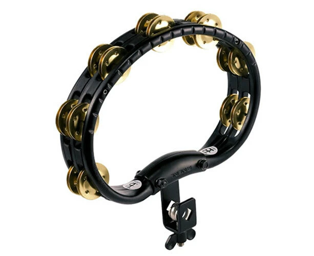 Meinl Percussion Mountable Brass Jingles Tambourine Musical Instrument Black