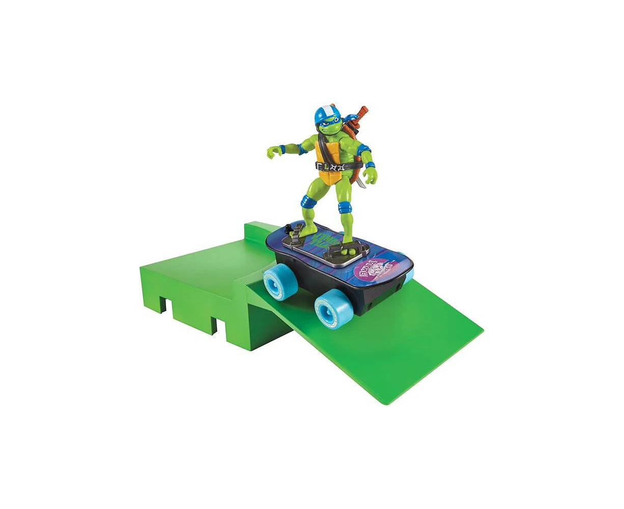 TMNT MM Movie Build'n Shred Skatepark And Action Figure Leonardo Kids Toy 4y+