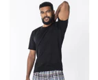 Men's Plain Black Crew Neck T-Shirt - Frank and Beans Underwear