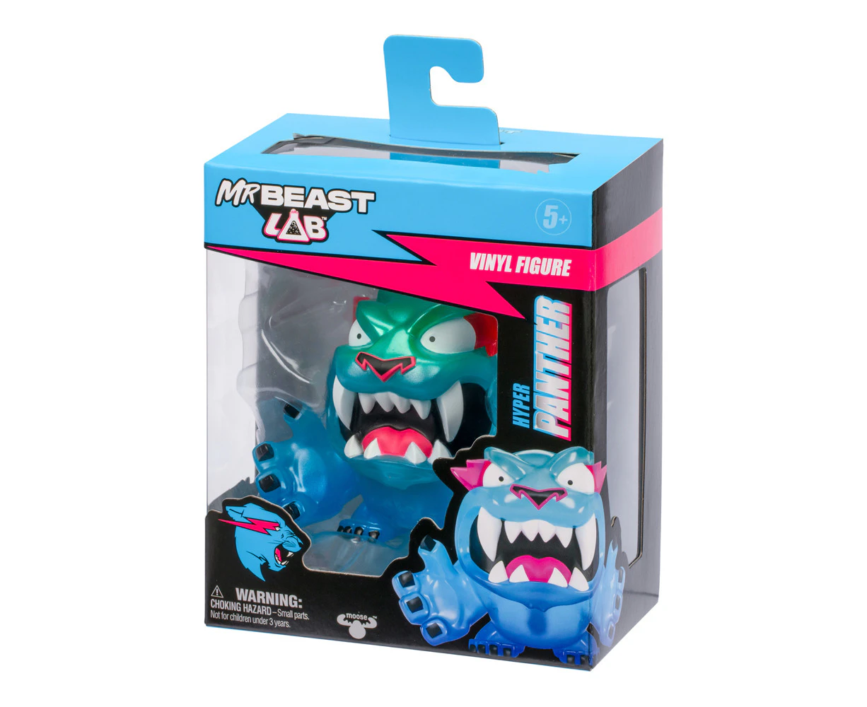 Mr Beast Lab Vinyl Action Figure Toy Hyper Colour Panther 9cm Assorted 5+