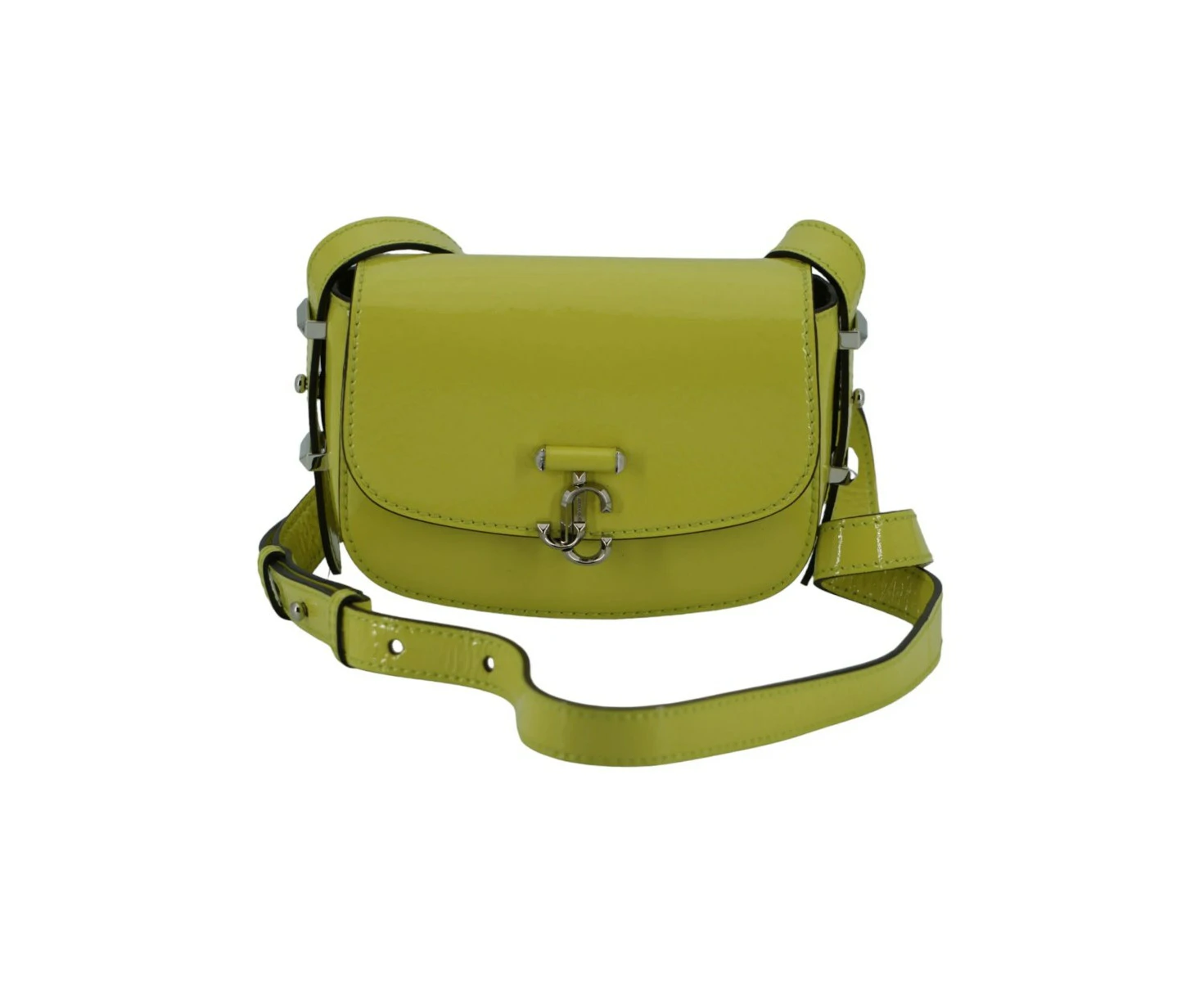 Jimmy Choo Lime Yellow Leather Small Shoulder Bag