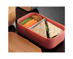 Tempa Bento Airtight/Leakproof Lunch Food Double Storage Box w/Spoon/Fork White