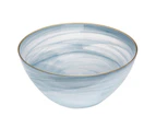 Ismay Round 5L Glass XL Salad Bowl Food Serving Soup/Rice Dish Dinnerware Blue