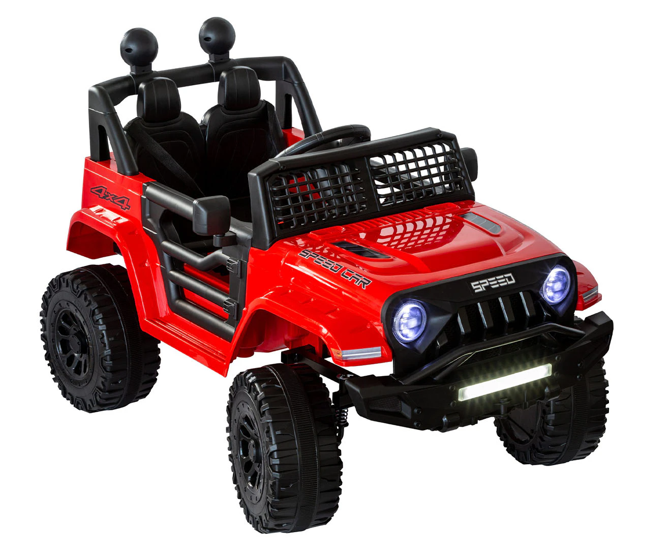 Lenoxx Kids' 4x4 Jeep 12V Motorised Ride-On - Red