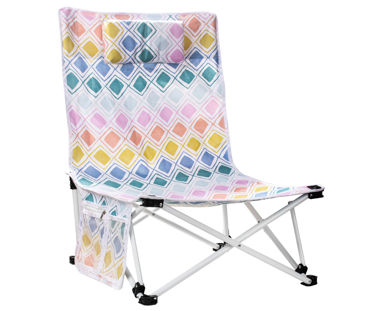 Porta Oceana Beach Vibes 76cm Chair Portable/Folding Seat Outdoor Camping Stool