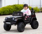 Lenoxx Kids' 4x4 Jeep 12V Motorised Ride-On - Black