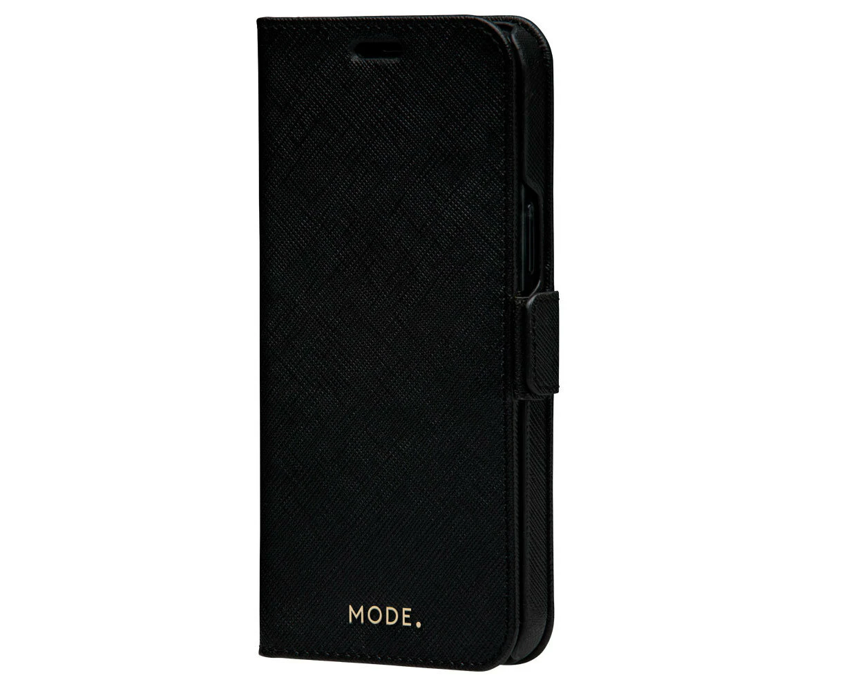 Dbramante New York Leather Wallet Case Flip Cover for iPhone 12/12 Pro Night BLK