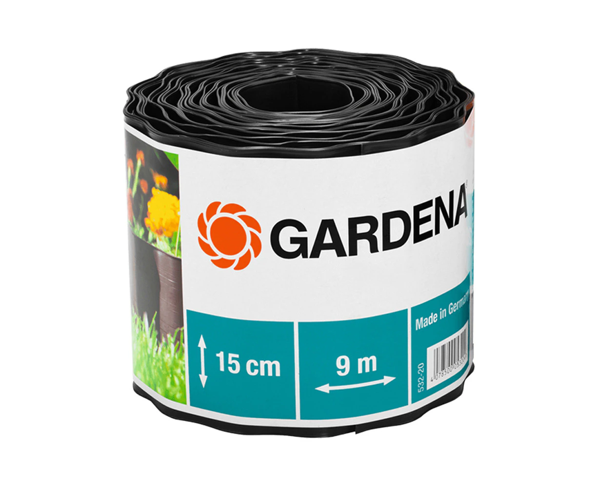 Gardena Plastic Outdoor Garden Bed Decorative Edging/Fencing 15cm x 9m