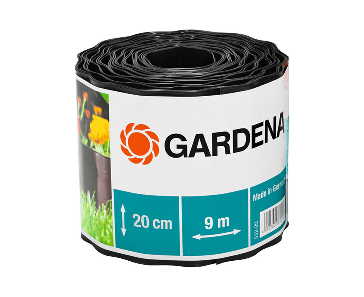 Gardena Plastic Outdoor Garden Bed Decorative Edging/Fencing 20cm x 9m