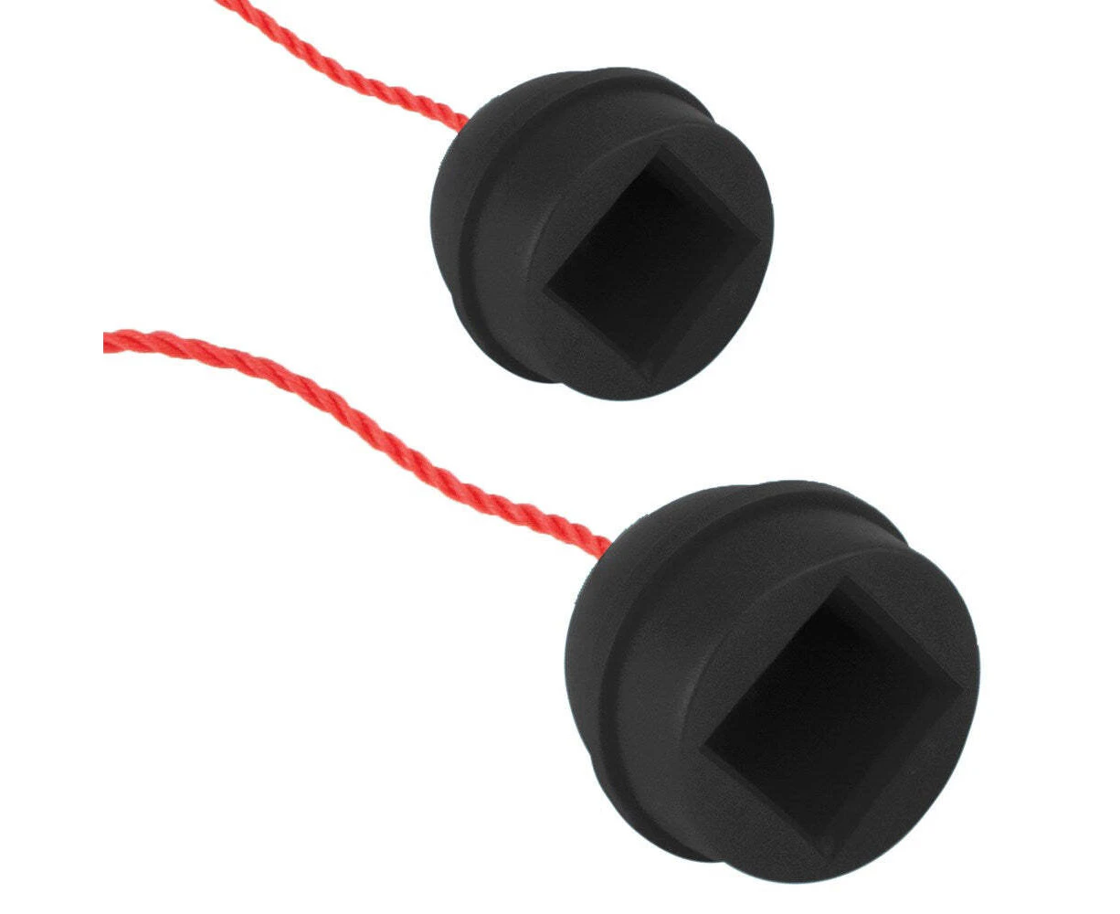 2PK Formula Sports Rubber Billiard Chalk Holder Storage w/ Rope Accessory Black