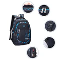 Boys School Bag Teenager School Backpack Teenagers Backpack School Daypacks Children Large School Bag Waterproof--Blue