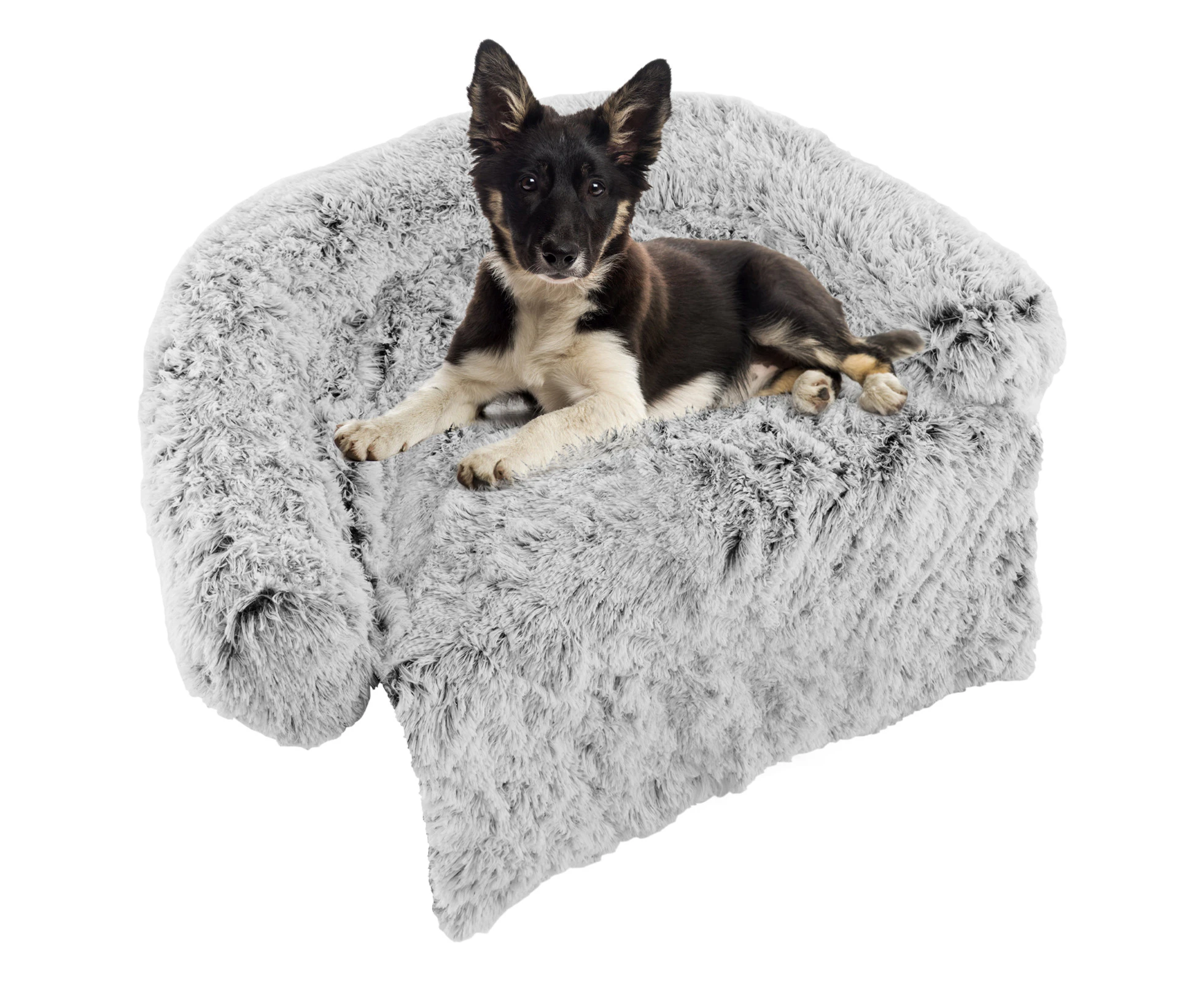 113 x 101cm Dog Bed Pet Sofa Couch Bed w/Anti-Slip Bottom & Detachable Cover Puppy Plush Mat White