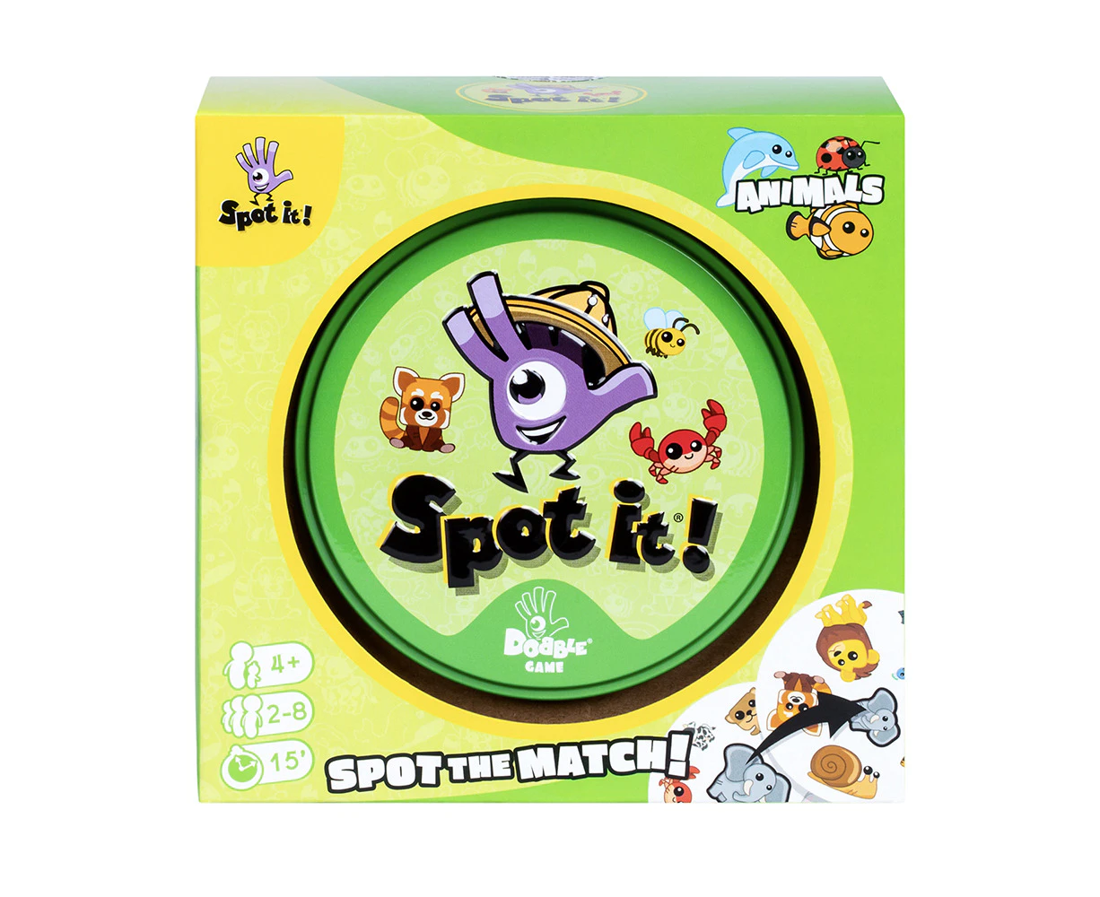 Moose Spot It! Animals Kids/Childrens Dobble Matching Card Game Tin 4y+