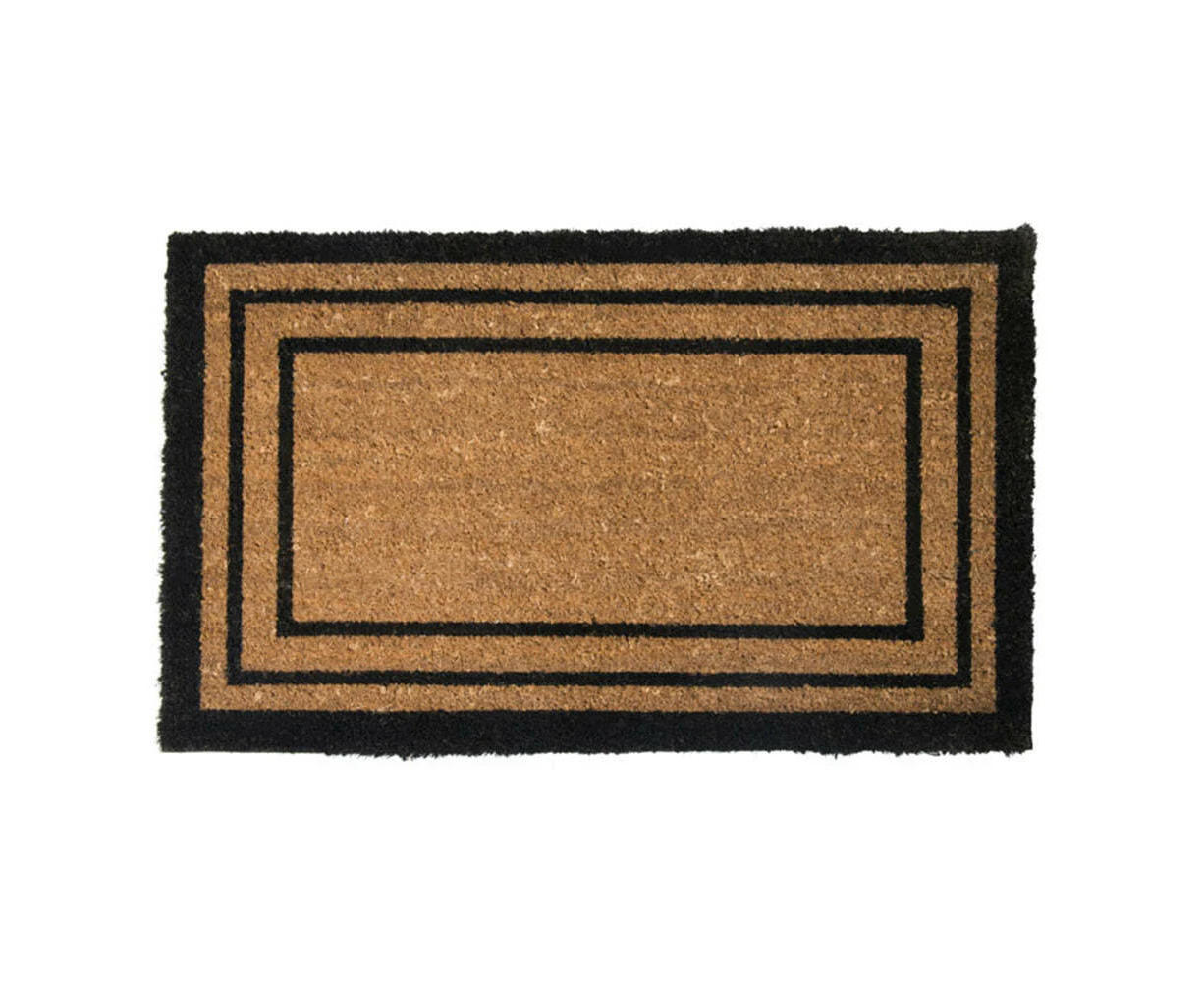 J.Elliot PVC Backed 45x75cm Coir Outdoor Mat Entrance Rug Rectangular Lines