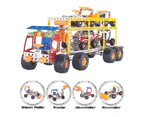 579pc Construct IT DIY 5in1 Transporter Truck Toy w/Tools STEM Build Kit Kids 8+