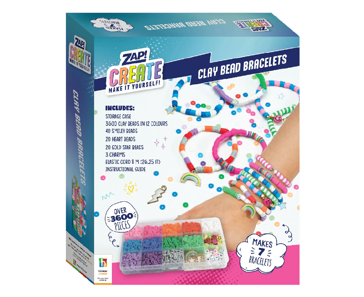 Zap! Extra Create Clay Bead Bracelets Craft Activity Kit Hobby Project 8y+