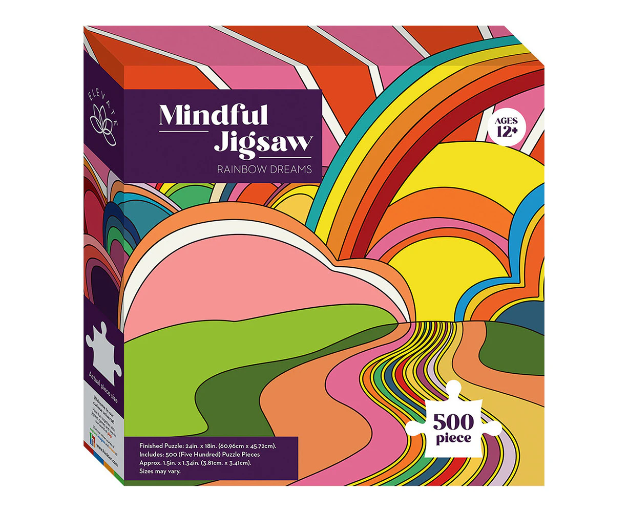 Elevate Mindful 500pc Jigsaw Puzzle: Rainbow Dreams Kids Activity Play Toy